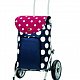 Obrázek pro Nákupní taška na kolečkách Andersen Royal Shopper® Dots, modrá, 41l, kolečka s kuličkovými ložisky