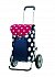 Nákupní taška na kolečkách Andersen Royal Shopper® Dots, modrá, 41l, kolečka s kuličkovými ložisky