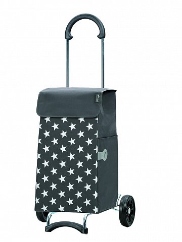Nákupní taška na kolečkách Andersen SCALA SHOPPER® LIS, šedá, hvězdičky