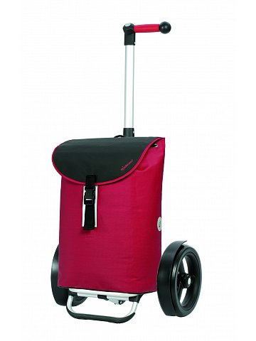 Nákupní taška Andersen TURA SHOPPER® FLOYD, kolečka s kuličkovými ložisky, červená