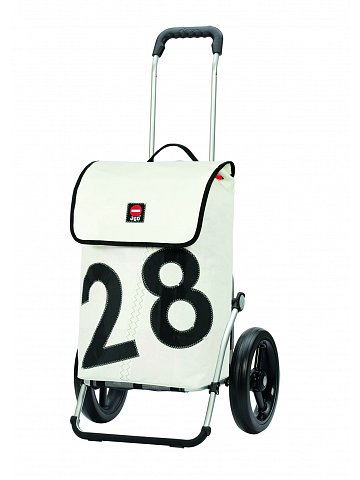 Nákupní taška Andersen ROYAL SHOPPER® 360° LUV 28, bílá, kolečko s kul. ložisky, průměr 29 cm