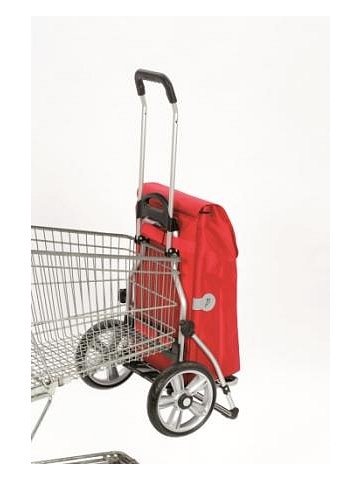 Nákupní taška Andersen ROYAL SHOPPER® PEPE, červená, kolečko s kul.ložisky