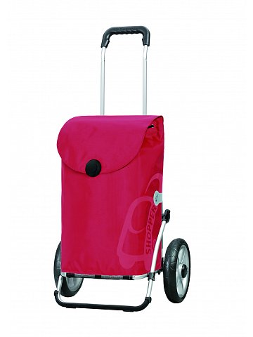 Nákupní taška Andersen ROYAL SHOPPER® PEPE, červená, kolečko s kul.ložisky