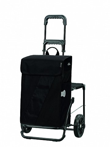 Nákupní taška se sedátkem Andersen KOMFORT SHOPPER® VIKA, černá